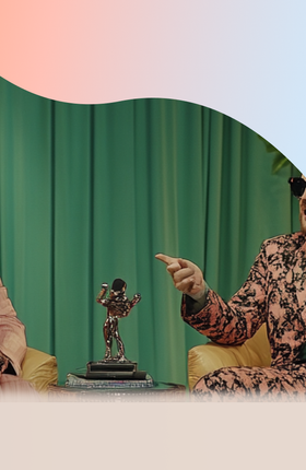 Gucci talk show вместе с Джеймсом Корденом